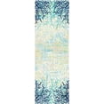 thumbnail image 3 of Unique Loom Atoll Ariel Rug Blue/Ivory 2' x 6' 1" Runner Botanical Beach/Nautical Perfect For Bathroom Hallway Mud Room Laundry Room, 3 of 7