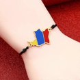 thumbnail image 1 of Colombia Map Flag Rope Bracelet Women Girls Jewelry, 1 of 5