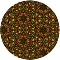 thumbnail image 1 of Ahgly Company Machine Washable Indoor Round Transitional Night Red Area Rugs, 6' Round, 1 of 7