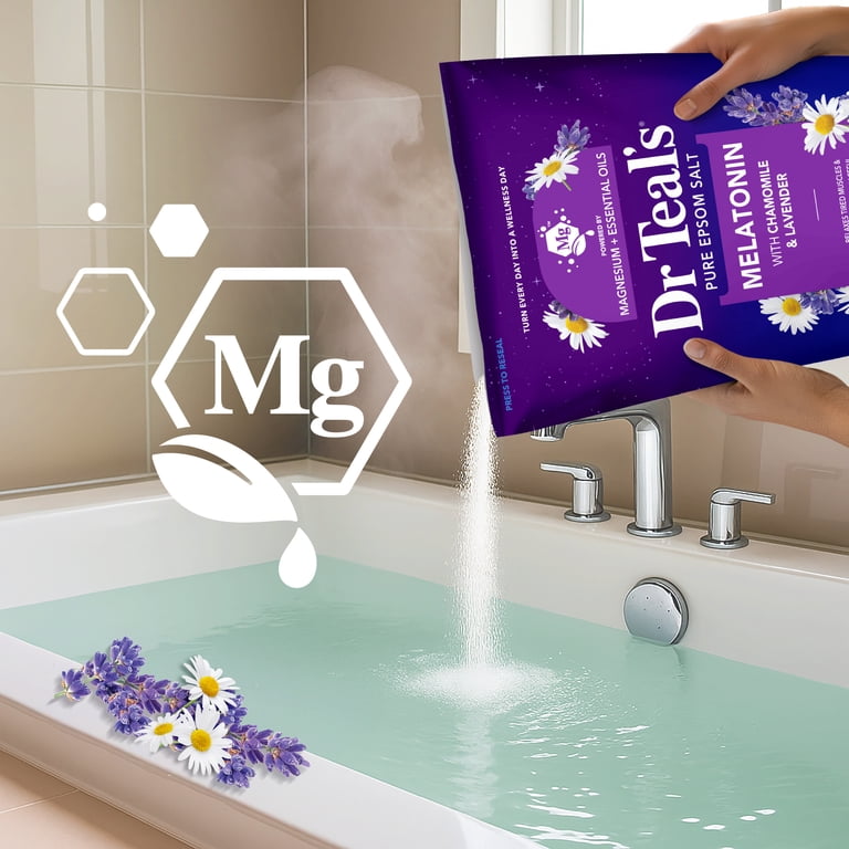 Dr Teal's Melatonin Sleep Blend Epsom Salt Soak, 7 lbs photo 4
