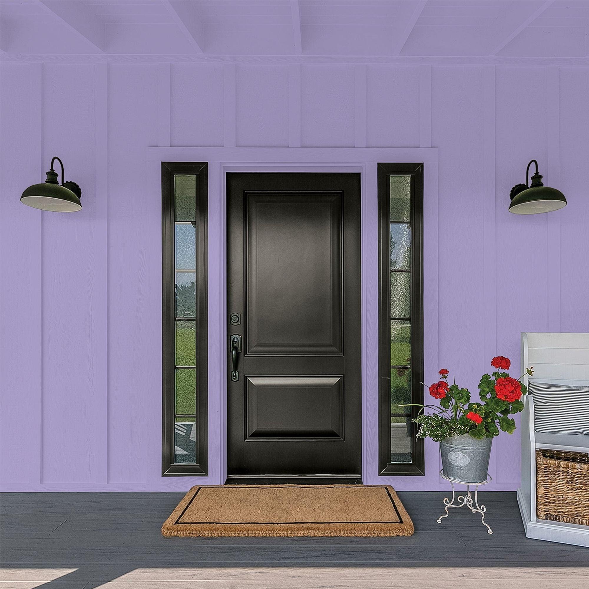 Glidden High Endurance Plus French Violet Flat Exterior Paint and Primer, 1 Gallon