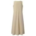 thumbnail image 5 of Kcodviy Robe pour Femmes 2025 Robe d'Été Robe Cocktail Décontractée Robe Unie Robe Sans Manches Robe de Bureau Décontractée pour Femmes avec Poche Robe Ample Robes d'Été Robe Débardeur Robe Maxi, 5 of 5