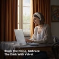 thumbnail image 4 of Half Price Drapes Signature Burnt Pumpkin Velvet Blackout Curtains For Bedroom(1 Panel), 50WX 84L, 4 of 11