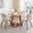 Beige Chairs, variant on 47" Round Dining Table Set for 4, Mid-Century Modern Walnut Kitchen Table with 4 Brown Faux Leather Chairs for Living Room, Home Office