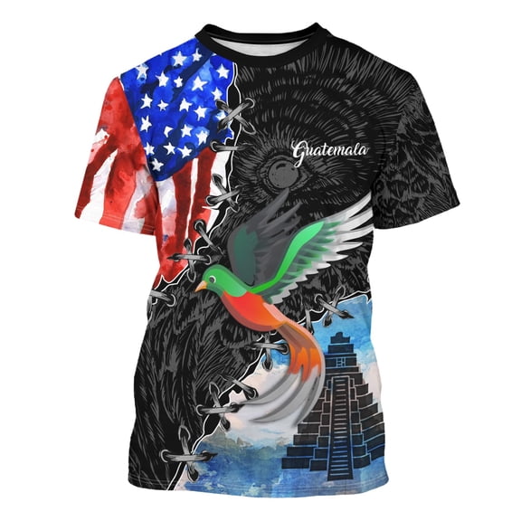VNKIDY Mens USA Flag Print Fashion Casual Graphic Soccer Short Sleeve T Shirt Crew Neck Casual Breathable Tee For Daily Wear Black XXXXXL