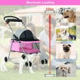 thumbnail image 4 of YRLLENSDAN Folding Dog Stroller, Lightweight Pet Stroller Cat Stroller Jogging Travel Carrier 4 Wheel Waterproof Puppy Stroller Animal Stroller for Medium Small Dogs, 4 of 7