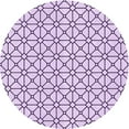 thumbnail image 1 of Ahgly Company Machine Washable Indoor Round Transitional Purple Flower Purple Area Rugs, 6' Round, 1 of 7