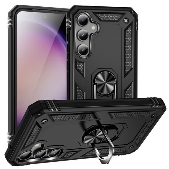 [PST] Samsung Galaxy A16 Ring Case, Anti-Drop Hybrid Magnetic Hard Kickstand Case Cover with Ring Stand