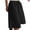 Black women's elastic waist shorts with pockets a1, variant on Cagogo Women's Elastic Waist Shorts with Pockets Casual Solid Loose Shorts for Party Summer Beach Lounge Travel Trousers, Black L