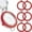 Red, variant on HWHCGZ 8 Pieces 3.75 Inches Silicone Jar Gaskets Replacement Silicone Seals Airtight Silicone Gasket Sealing Rings For Regular Mouth Canning Jar Red