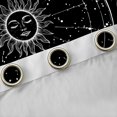 thumbnail image 4 of Homewish Bohemian Sun Blackout Curtains, Butterfly Blossom Curtains Pack of 2 (42x84 Each), White Black, 4 of 5