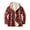 Red, variant on Meichang Mens Fleece Jackets Clearance Plaid Hoodies Fall Button Down Shirt Jacket Classic Fit Long Sleeve Coat Jacket