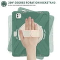 thumbnail image 3 of Dteck Case for iPad Pro 13 inch M4 2024,Heavy Duty Armor Shockproof Kids Case with Rotating Stand & Hand/Shoulder Strap for iPad Pro 13-in. (M4),Emeraldgreen, 3 of 7