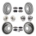 thumbnail image 1 of Transit Auto Front Rear Hub Bearings Assembly Coated Disc Brake Rotors and Semi-Metallic Pads Kit (10Pc) for Car Volkswagen GTI - Left Right Side (Driver Passenger) KBB-113702, 1 of 11