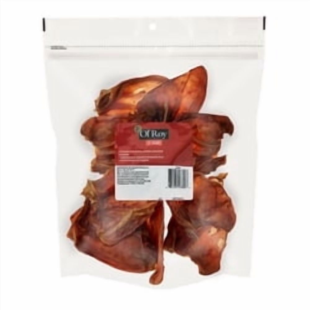 Ol' Roy Natural Jumbo Pig Ear Chews for Dogs, 12 oz, 10 Count