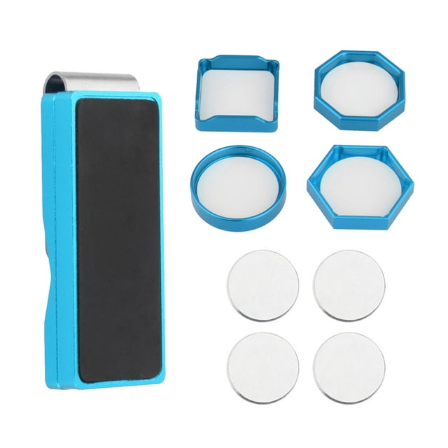 Soporte para tiza de billar perfecl con clip Caja de metal Azul