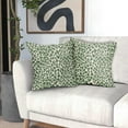 thumbnail image 3 of Sage Green Throw Pillow Covers 18X18 Inches Set of 2 Leopard Decorative Pillow Cases Animal Wildlife Pillow Cover with Zipper Home Decor for Sofa Couch Housewarming Gift Bed Couch Outdoor, 3 of 6
