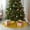 Gold, variant on Sparkling Sequins Christmas Tree Skirt 21x21 Inches, Round Sparkle Xmas Decor Mat with Non-Slip Backing for Small Trees & Tabletops Yellow