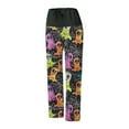 thumbnail image 5 of WXLWZYWL Halloween Pajama Pants for Women Cute Pumpkin Print Lounge Pants Comfy Drawstring Wide Leg Palazzo Pants with Pocket, 5 of 6