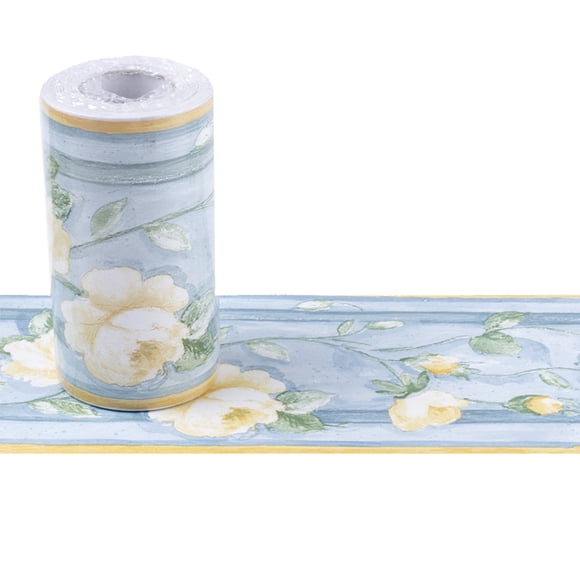 ZheElen Peel Stick Self Adhesive Wallpaper material, waterproof and corrosion-resistant, Borders – PVC Waistline Trim Wall Border Ink Wash Painting