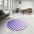 thumbnail image 4 of Ahgly Company Machine Washable Indoor Round Transitional ly Purple Area Rugs, 5' Round, 4 of 7