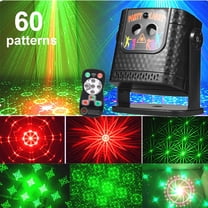 Ryhampaper 60 Pattern Party Stage Light Laser Projector LED RGB KTV DJ Disco Show Lighting for Christmas Xmas Birthday Party