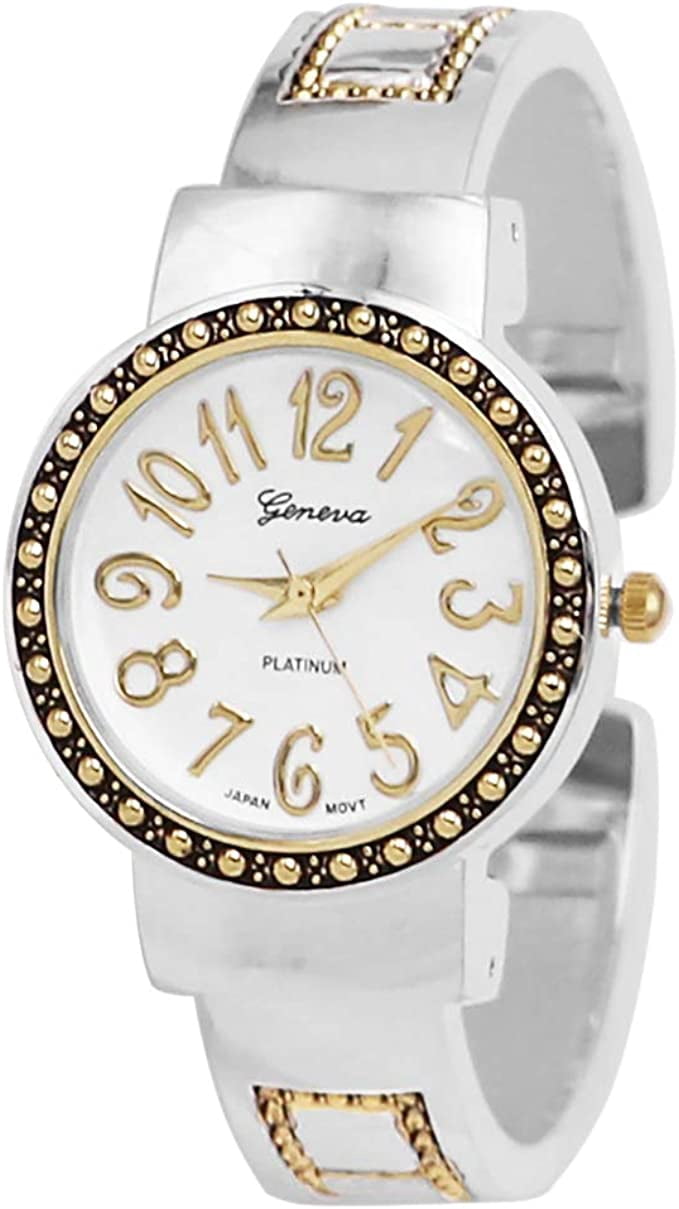 Matilda Silver and Black Leather Watch 