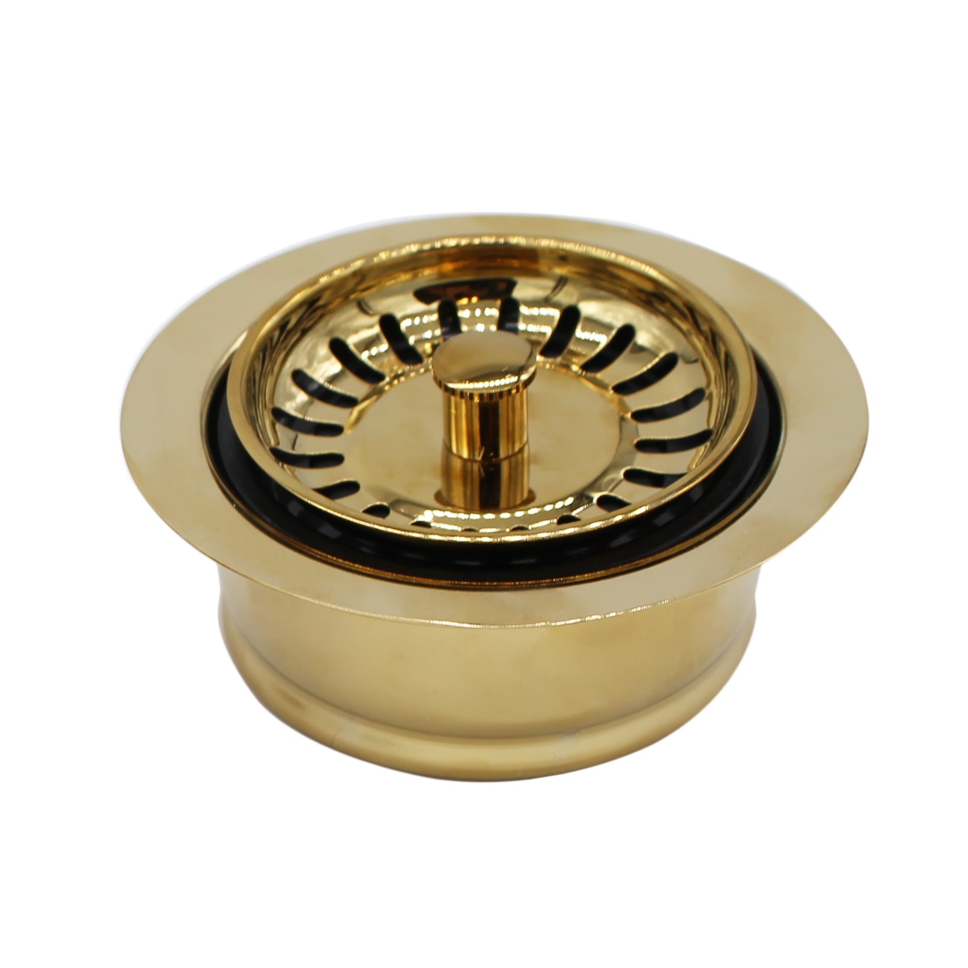 Westbrass COMBO PACK 3-1/2" Kitchen Sink and Waste Disposal Flange Strainers, Polished Brass