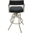 thumbnail image 2 of Pemberly Row Swivel Tilt Bar 30" Metal Bar Stool - Gray Vinyl - Beige Frame, 2 of 2