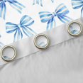 thumbnail image 4 of Feelyou Blue Bow Black Out Curtains, Lines Bowknot Curtains Pack of 2 (42x63 Each), 4 of 6