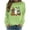 Sage Green, variant on Cute Halloween Sweatshirt Women Raccoon Ghost Witch Graphic Print Crew Neck Long Sleeve Pullover Oversized Fleece Lined Fall Top for Spooky Season Holiday Party