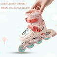 thumbnail image 4 of Girls' Light Up Roller Skates Adjustable 4 Sizes (Ages 7-12)Sparkle Wheels,Pink,Indoor Outdoor Skates for Kids, 4 of 9