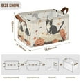 thumbnail image 7 of Yayeee Foldable Storage Basket for Shelves with Handles Set of 2 Waterproof Cloth Bins, Gray Cartoon Halloween Cat, 7 of 7