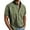 F249 Green, variant on Curuila Tops For Men Solid Color Short Sleeve Relaxed Fit Spring Summer Lapel Button Down Fashion Comfort Tee Grey Size M