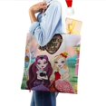 thumbnail image 4 of Ever After High Bolso de tela con estampado de lienzo para mujer, bolsa de compras reutilizable y estética, con cremallera interior, regalo para mujer, 35 × 40 cm., 4 of 6
