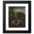 thumbnail image 2 of Pandolfo Reschi 20x24 Black Modern Framed Museum Art Print Titled - A Wooded Landscape with Bandits Ambushing a Carriage, 2 of 5