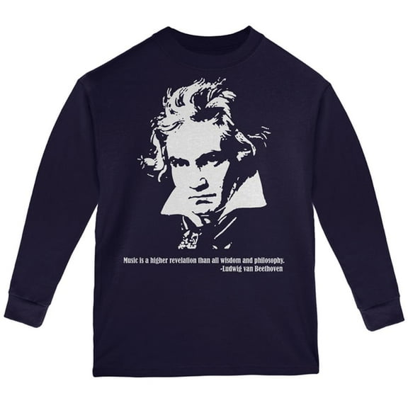 Beethoven Youth Long Sleeve T Shirt Navy YMD