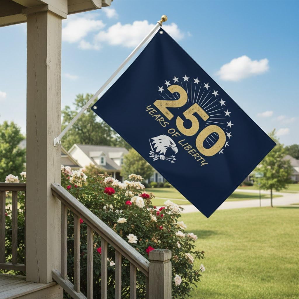 America 250th Anniversary Flag 3x5 Feet, Patriotic USA 250 Anniversary Banner with Two Grommets, Indoor Outdoor United States Celebration Flag