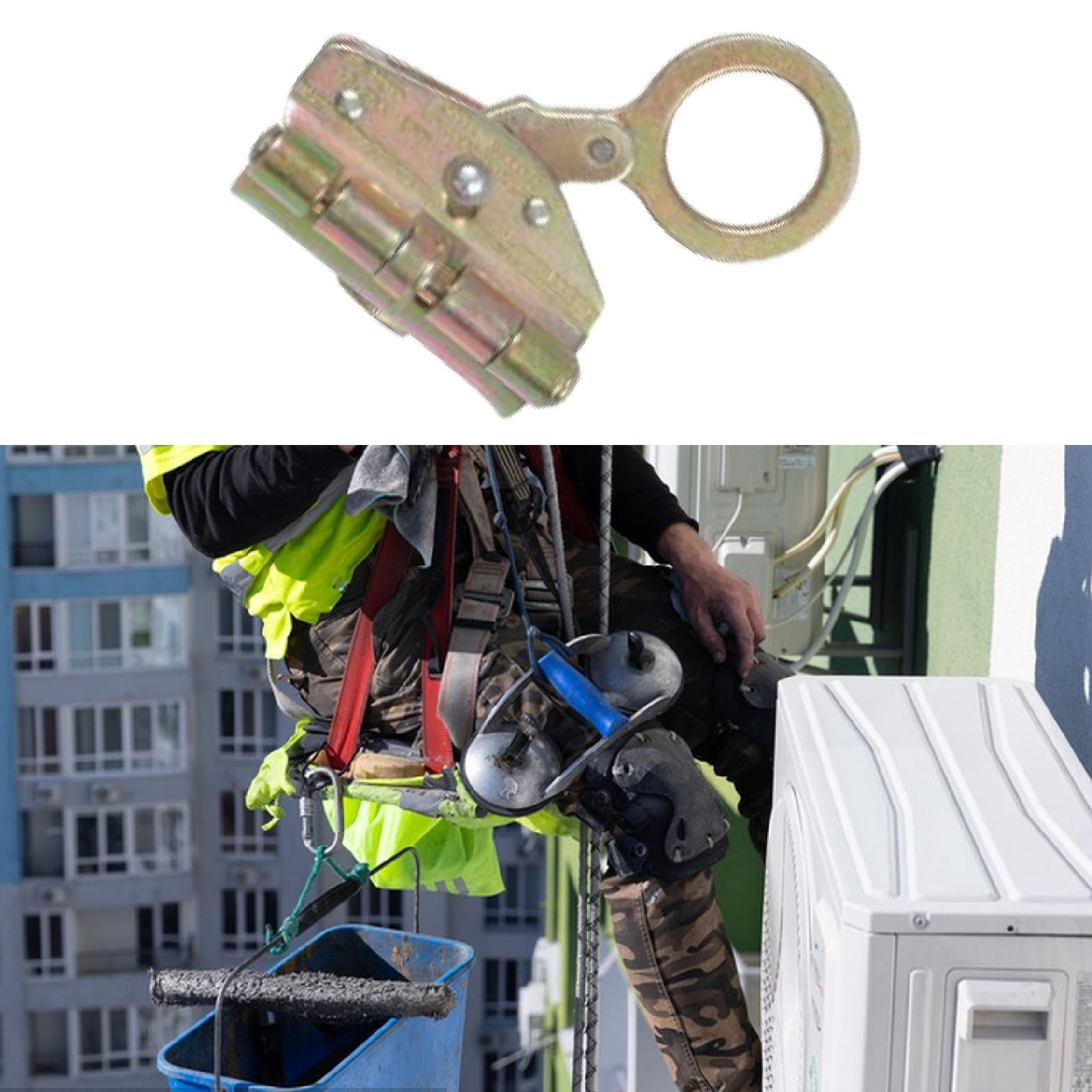 Wswqop Climb Self Locking Rope Grab Alloy Steel Stopper Removable Sturdy Blocker Arrest Style A