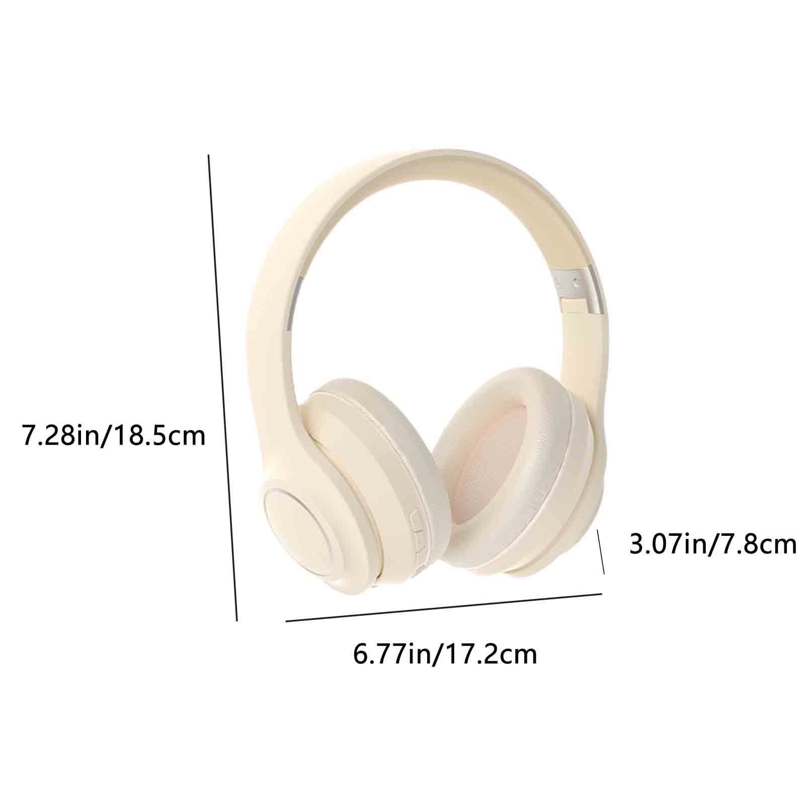 Bixock Bluetooth Headphones Wireless, Over-ear Wireless Headset 180-hour Battery Microphone Supports AUX Audio Cable Connection Works With Bluetooth Devices Plugs In Card