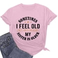 thumbnail image 4 of Sakmal Ladies Tops Under $5 Short Sleeve Quotes Crew Neck T-Shirts Womens Shirts Plus Size, 4 of 6
