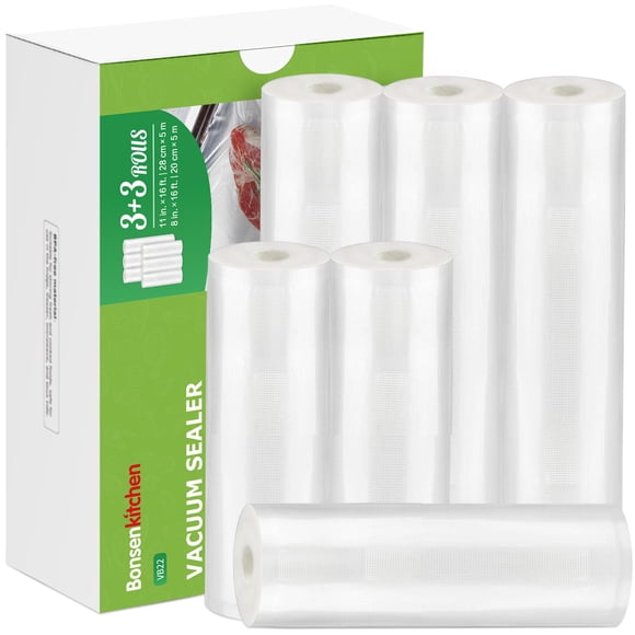 [Bolsas selladoras al vacío] Bonsenkitchen VB22 3 rollos de 28 x 500 cm + 3 rollos de 20 x 500 cm