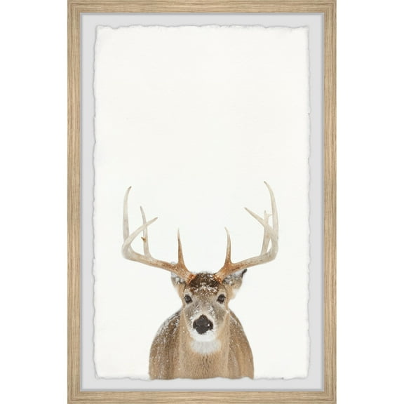 Marmont Hill Inc. 'Winter Deer' Framed Painting Print 24 x 36