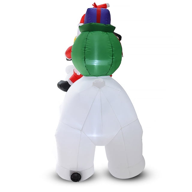 Wosthever Navidad vacaciones inflable dibujos animados Santa Claus ornamento jardín patio Festival decoración muñeca DIY accesorios Kits de decoración para fiestas