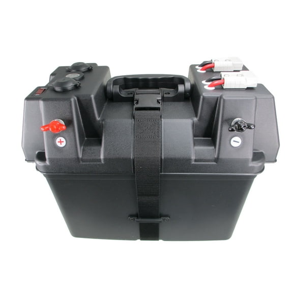 Pactrade Marine Battery Box Dual USB Power Voltmeter Sockets Anderson Connector