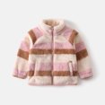 thumbnail image 2 of DHFJKG Toddlers Kids Fuzzy Zip Up Jackets Winter Outwear Long Sleeve Stand Collar Fluffly Shaggy Coat With Pockets For Boy Girl Cold Weather Comfort Outerwear, 2 of 4