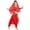 Red, variant on Girls Ethnic Belly Dance Performance Outfit Kids Stage Show Dress Set with Skirt Girls Casual Outfit Sets