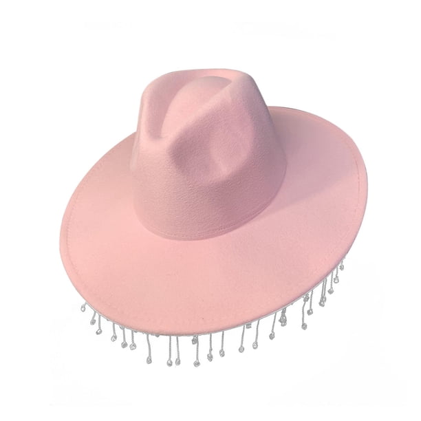 Sombrero de vaquero Salvador de fieltro occidental rosado