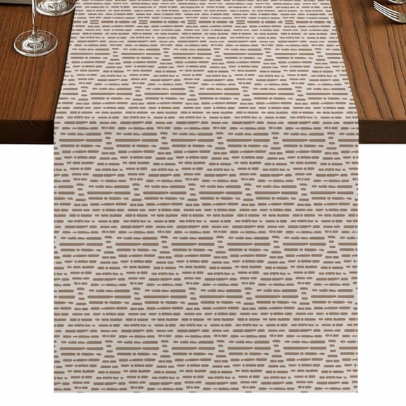 Table Runners 120 Inches Long Dress Scarves, Brown Farmhouse Coffee/Dining/Kitchen Table Runner for Living Room, Modern Abstract Art Farmhouse 13x120 Inch