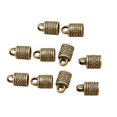 thumbnail image 2 of 10Pcs Tapa De Extremo De Plástico Tapón De Cuentas Cordón De Cuero Para Bricolaje Fornituras De Joyería Bronce Sunnimix Fornituras de la tapa del extremo de la borla, 2 of 8